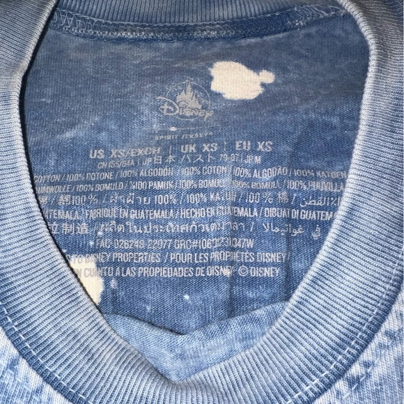 Disney Parks Blue Bleach Splatter Spirit Jersey – Size XS - Picture 7 of 9